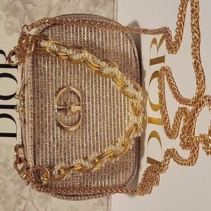 Dior Metallic Gold Mini POUCH